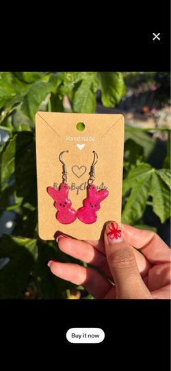 PEEP bunny earrings