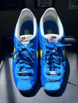 Nike Cortez Textile Blue Yellow Suede Vintage Retro - Size [10.5]