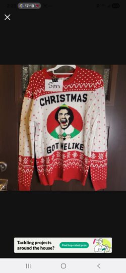Elf Christmas Ugly Sweater Small Red Or Green