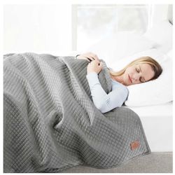 Gray Pendleton 15lb Weighted Blanket