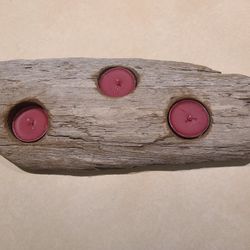 Handmade Cedar Beach Wood Candle Holder 