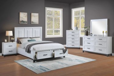 Frame Queen Platform bed White finish, New Especial price