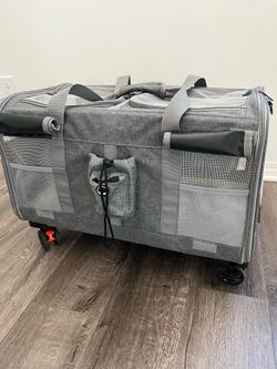 BRAND NEW IN BOX Pet Carrier with Wheels up to 38lb (gray or beige)