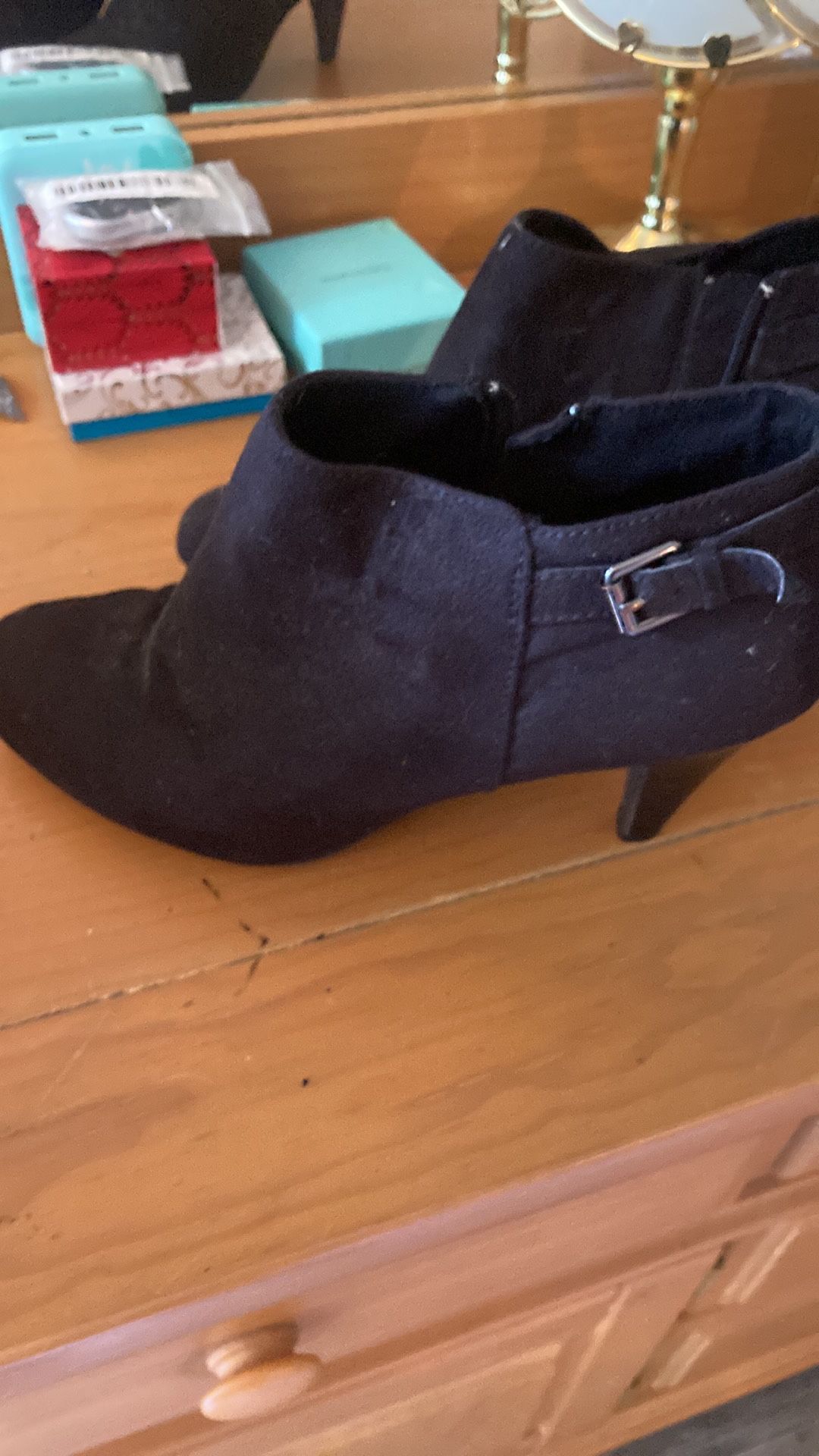 High Heel Black, Low-Cut Boots