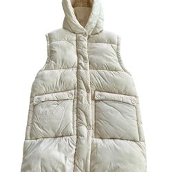 Zara Cream Puffer Vest.