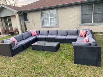 New inbox 14-pc patio sectional with cushions (we finance and deliver)
