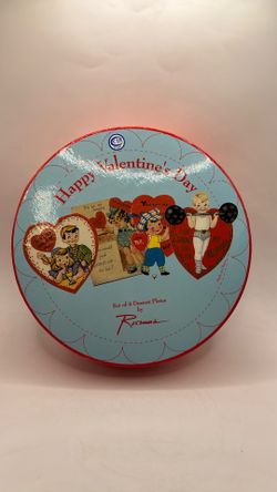 Rosanna Set Of Four Dessert Plates ( Happy Valentines Day scenes)