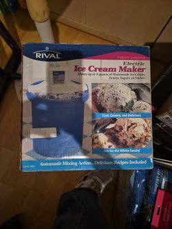 NEW RIVAL 4QT ELECTRIC ICE CREAM MAKER