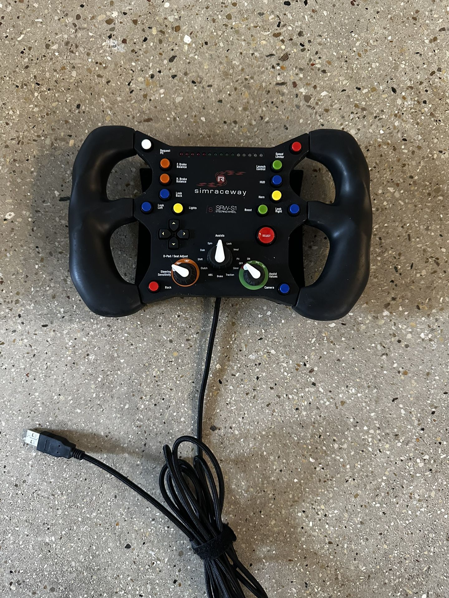 SteelSeries Simraceway SRW-S1 Gaming PC Steering Wheel Controller 69005