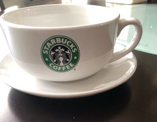 Starbucks soup/coffee mug with saucer