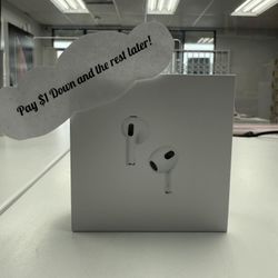 Apple Airpods 3rd Generation Headphones New - Payments Available - Pay $1 Down To take It home