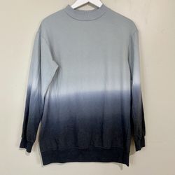 BP. Women’s Dip Dye Casual Cotton Blend Pullover Black & Grey Size Small NWT