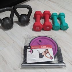 Starter weights (Kettlebell / Dumbells / Ab Roller)