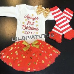 First Christmas tutu set