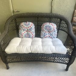 Outdoor Wicker Loveseat