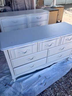 French Provincial White Painted Dresser