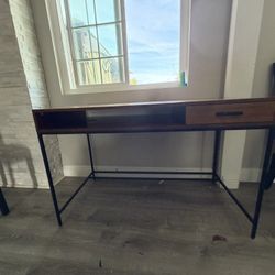 Modern Wood & Metal Desk / Console Table – 48”