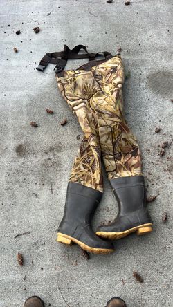 Camo Hip Waders with Rubber Boots