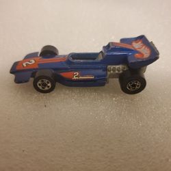 1973 VINTAGE BLUE HOT WHEELS DRAG #2  Race Car Malaysia DIE CAST
