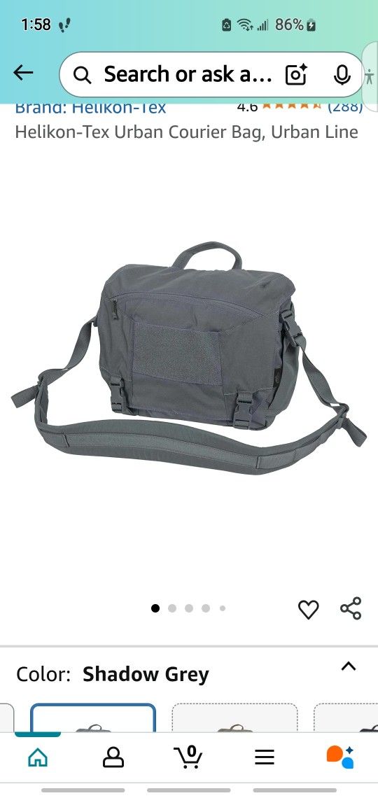 Helikon-Tex ~ Urban Courier Bag ~NEW~ Medium ~Shadow Gray~TB-UCM-CD-35