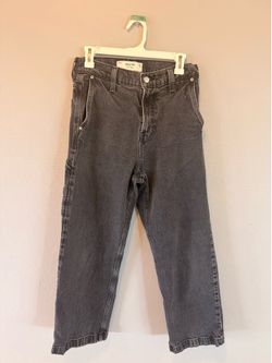 Dark Black Baggy Jeans-Hollister