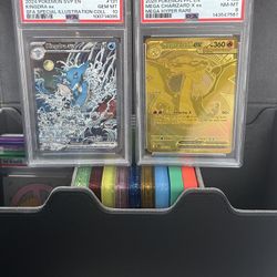 MEGA CHARIZARD  PSA 8  / Kingdra ex PSA 10 