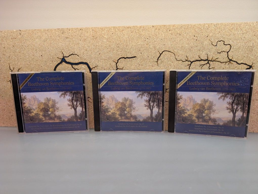 Beethoven symphonies CDs
no.1,2,5,6,7,8,9
