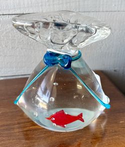 Murano glass “fish in a bag”