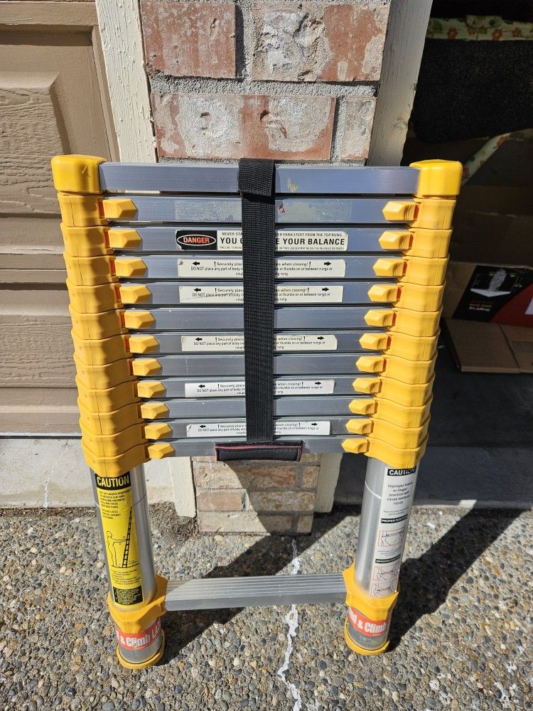 Xtend & Climb 770P telescopingladders, 12.5 ft, Yellow/Gray for Sale