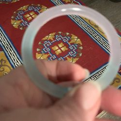 Beautiful lavender and light green jade bangle