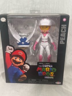 Princess Peach w/ Shell Action Figure 5” Jakks Pacific Mario Movie NEW Cake Topper Toy
