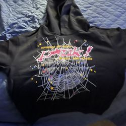 Black Unisex Pink Spyder Hoodie