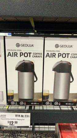 Geouja Stainless Steel Air Pot Coffee Carafe $13