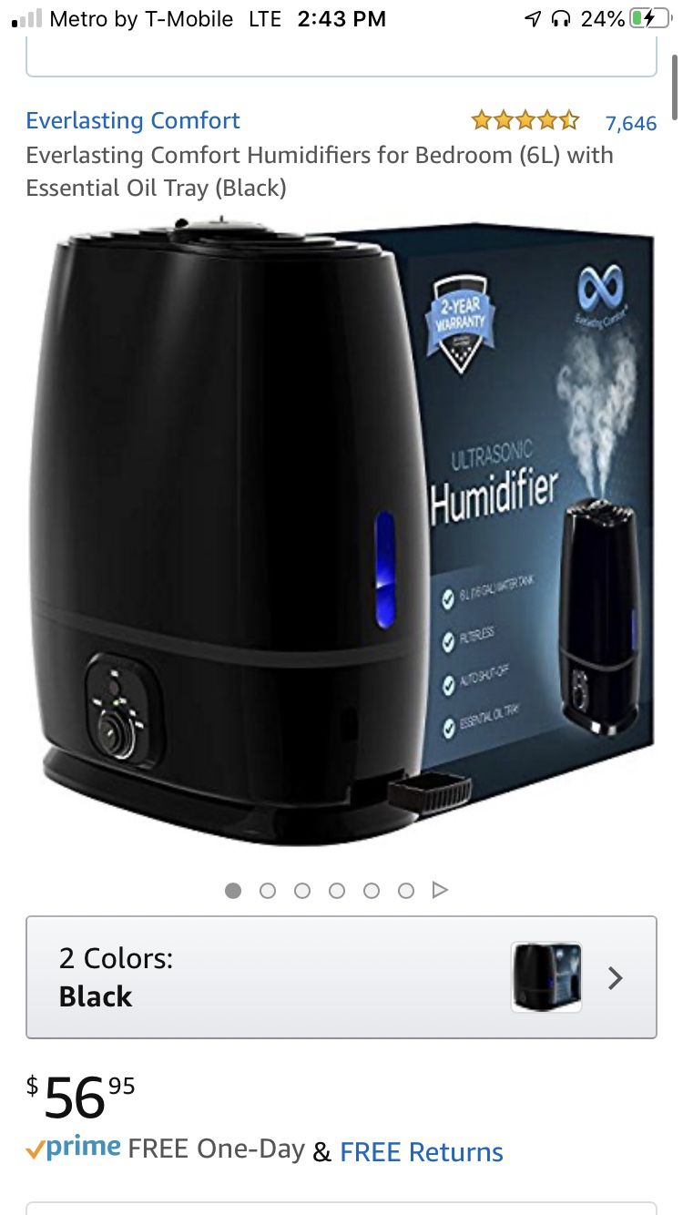 6L Humidifier with Essential Oil Tray