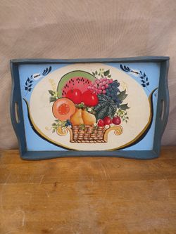 Vintage Hand-Painted Tray