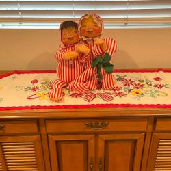 Vintage Large Annalee Christmas Dolls