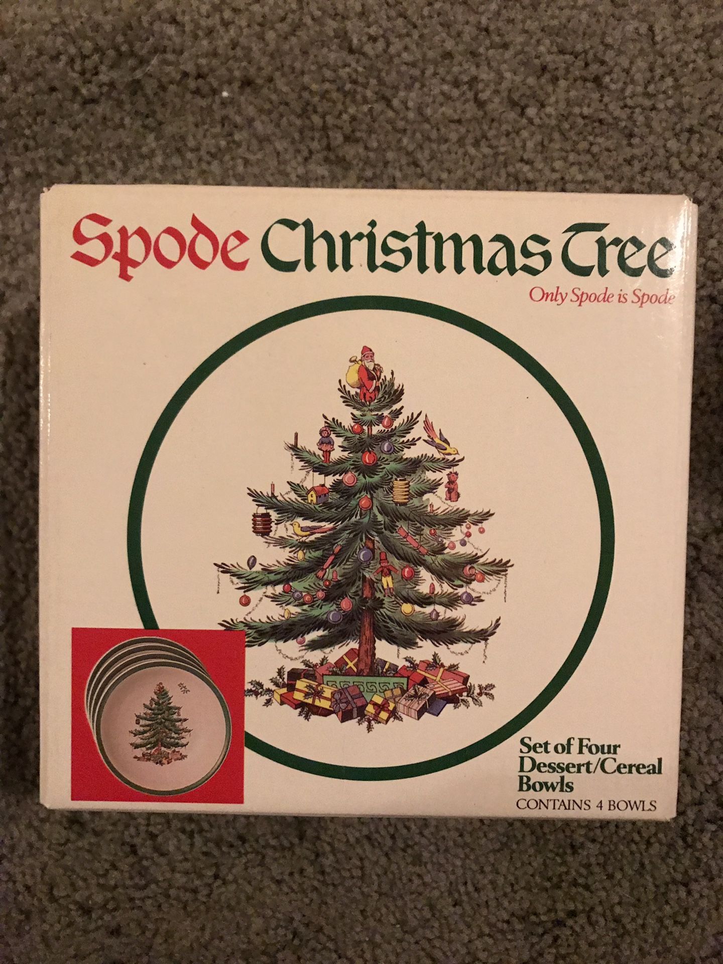 Spode Christmas Tree Dessert/Cereal Bowls