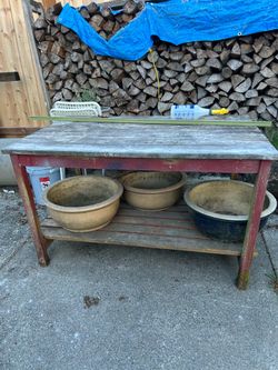 Free wooden table outdoor