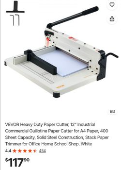 VEVOR Heavy Duty Guillotine Paper Cutter 12"