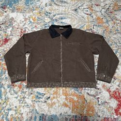 Brown Distressed Carpenter Workwear Jacket