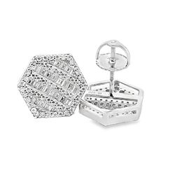 Sterling Silver VVS Moissanite 1.02 CTW Fancy Earring