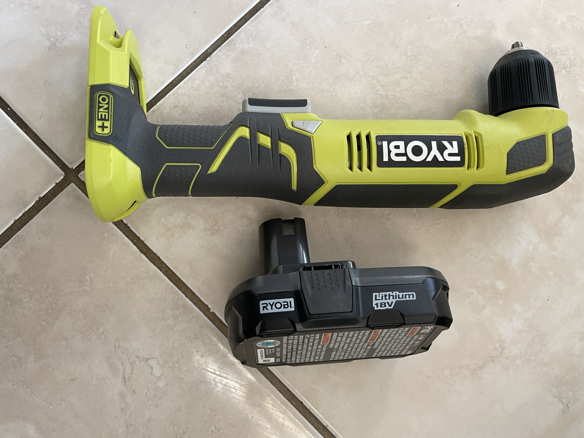 Ryobi #P241  18-Volt ONE+ 3/8 in. Right Angle Drill (Tool With Battery)