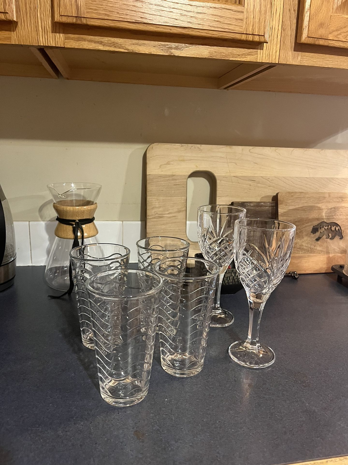 FREE WINE/DRINKING GLASSES