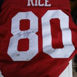 Autographed SF Jerry Rice All Stitched Jersey