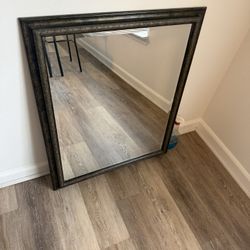 Framed Hanging Mirror 35x30inch