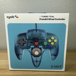 XYAB Nintendo 64 Controller Funtastic Proto64 High Quality Turbo Teal