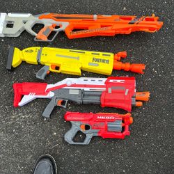 Assorted Nerf Toys All Work Selling All For Price Shown No Accessories 