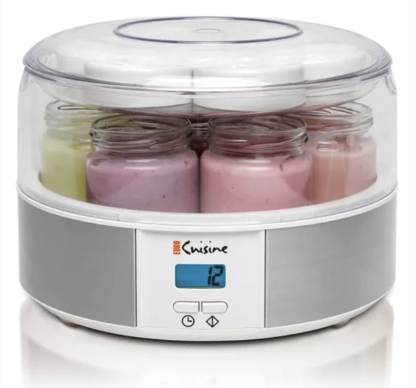Euro Cuisine Digital-Automatic Yogurt Maker With 7 Jars-Open Box