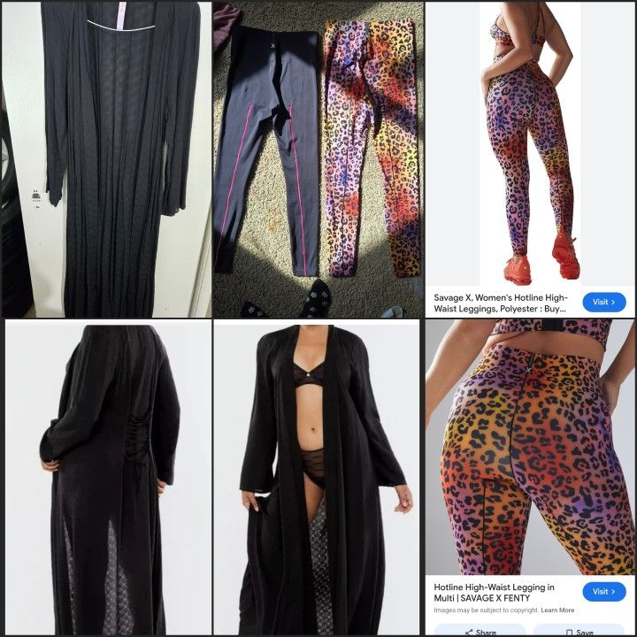Womens XS New Robe & Medium Leggings Savage Fenty - Checkout my page for more