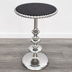 Chrome & Stone Martini Table /Side Table